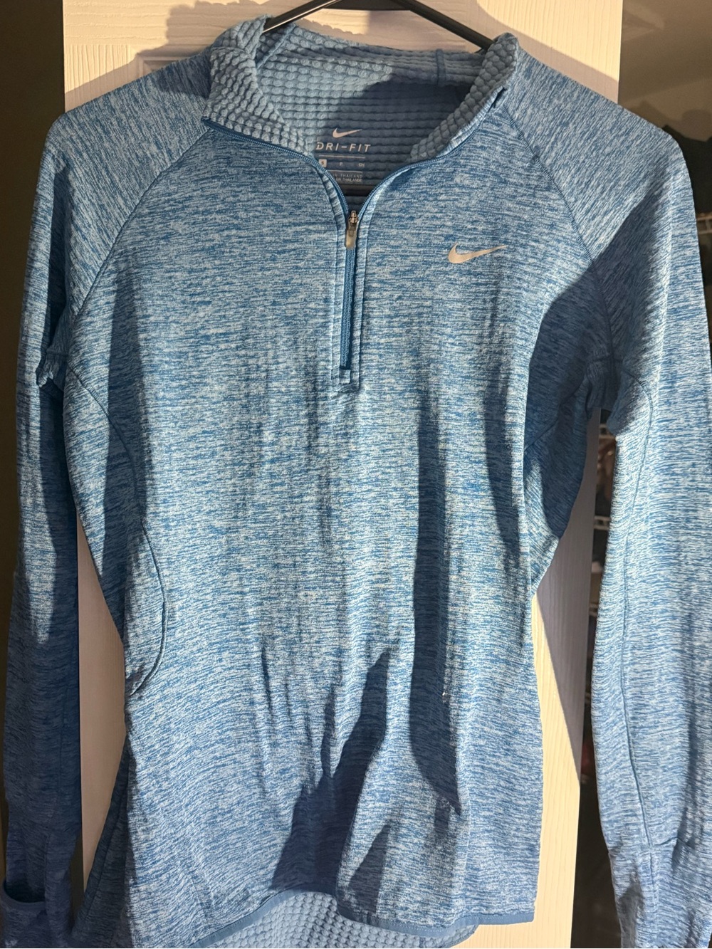 Nike Dri-FIT Light Blue Quarter-Zip Sweater size small